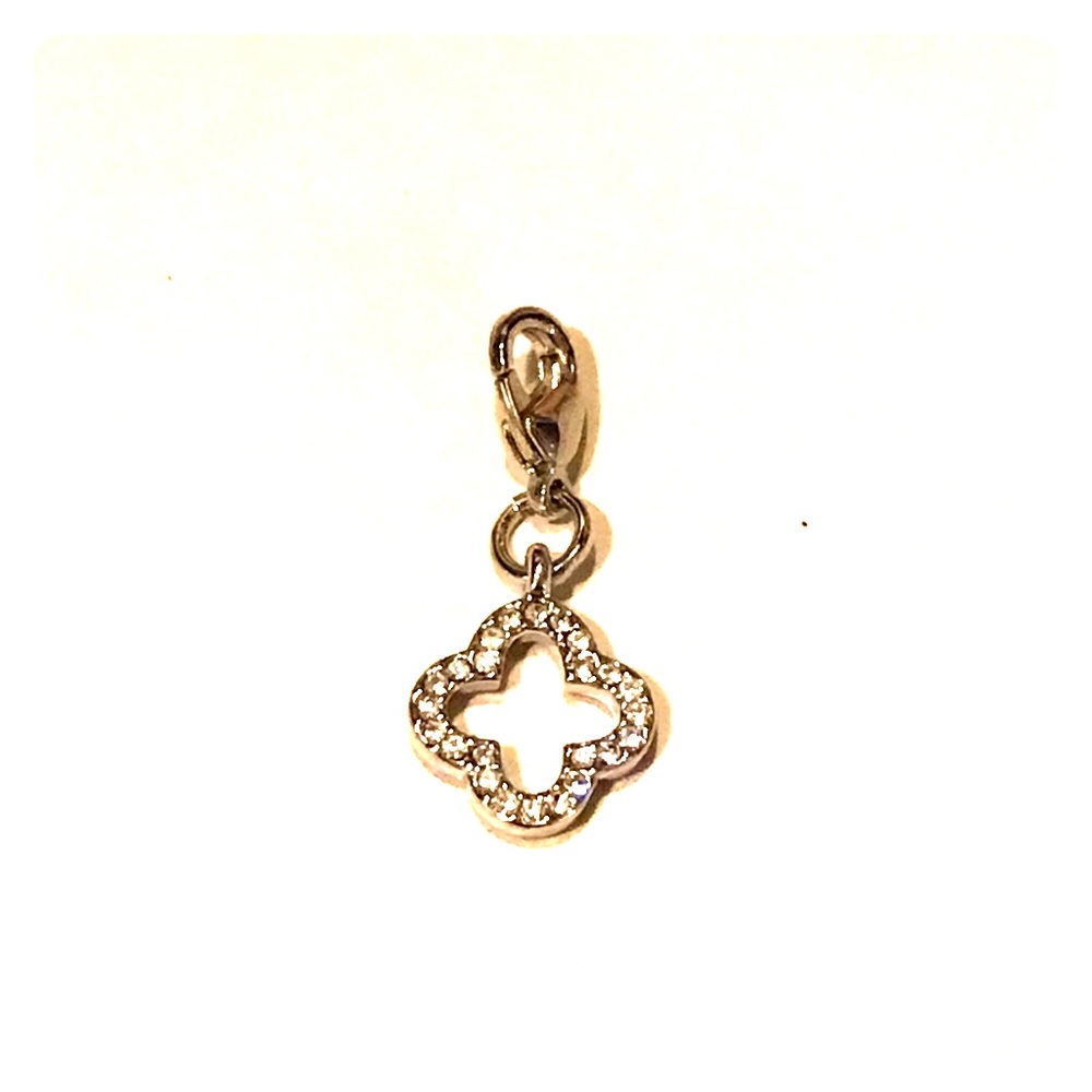 Silver pave charm